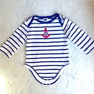 0-3M Janie and Jack Nautical Anchor Bodysuit Onesie